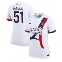 Paris Saint-Germain Willian Pacho #51 Fotballklær Bortedrakt Dame 2024-25 Kortermet